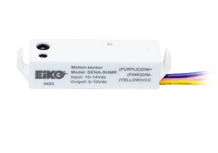 Eiko SENA-SHMR Stand-alone Microwave Motion Sensor, 12-14V, Behind the lens Push-in, 0-10V, Daylight Harvesting, 8-20ft, 16'' wires, Parameters set by SEN5A-ACT