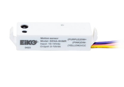Eiko SENA-SHMR Stand-alone Microwave Motion Sensor, 12-14V, Behind the lens Push-in, 0-10V, Daylight Harvesting, 8-20ft, 16'' wires, Parameters set by SEN5A-ACT