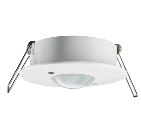 Eiko SENA-WCPA BLE PIR Motion sensor, 12-24V, Ceiling Mount, 0-10V, Daylight Harvesting, 8-12ft, OD3.3'' WhiteTrim (ID2.7''), Parameters set by Silvair App