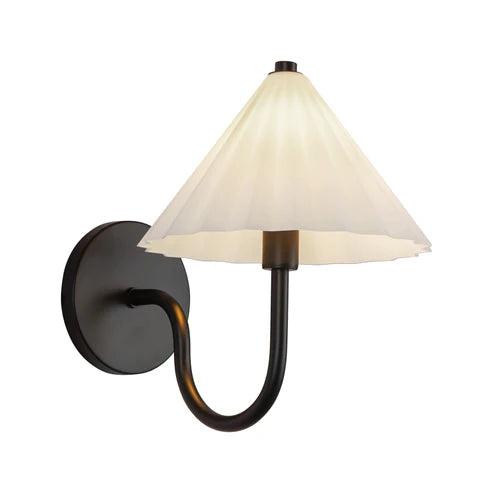Alora Mood WV451808MBOP Serena 8" Wall/Vanity Light - Opal Glass - Damp Rated - Aged Gold