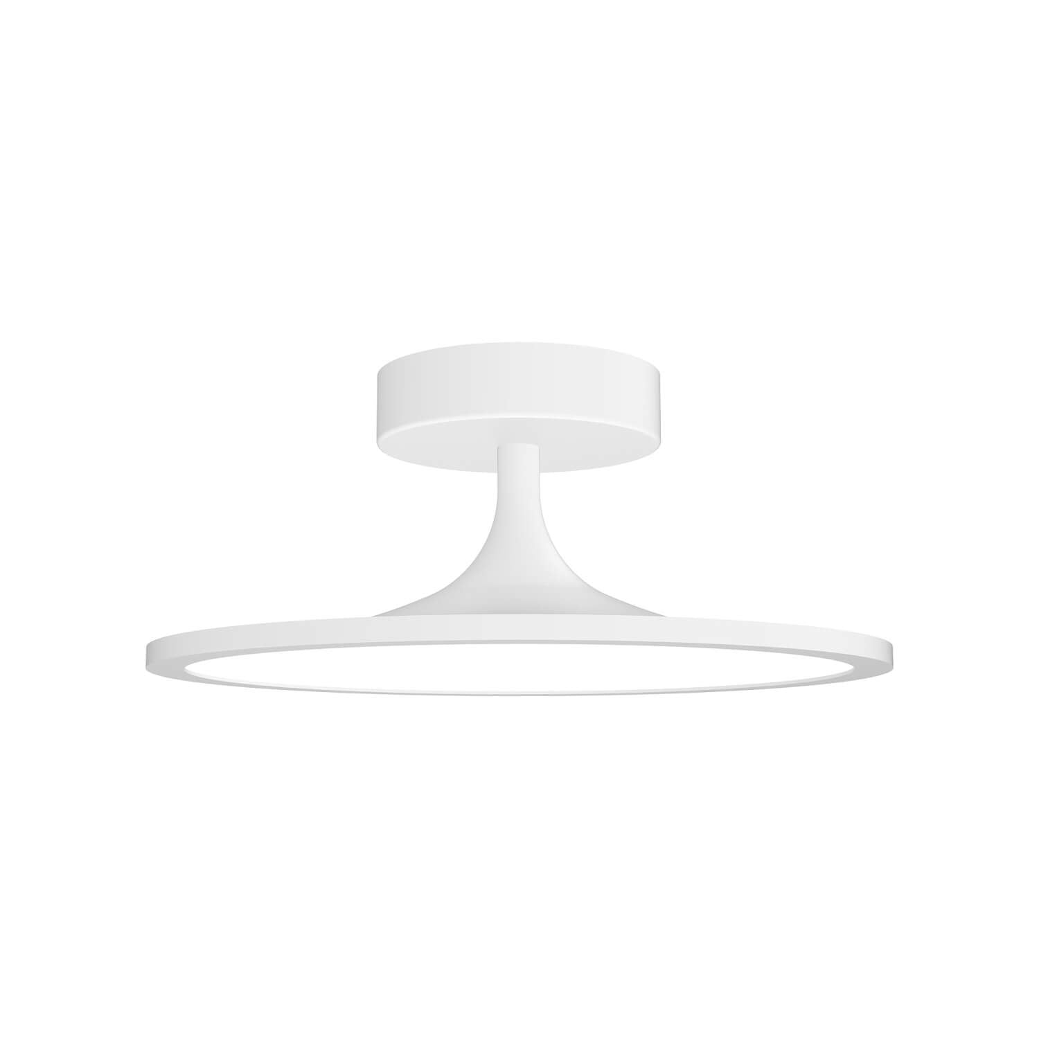 Alora Mood SF418012WH-UNV 12" Issa LED Semi-Flush Mount - White / Frosted Acrylic Diffuser