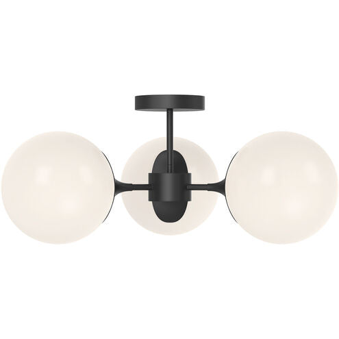 Alora Mood SF505326MBOP Nouveau 3 Light 25.88 inch Matte Black Semi Flush Mount Ceiling Light