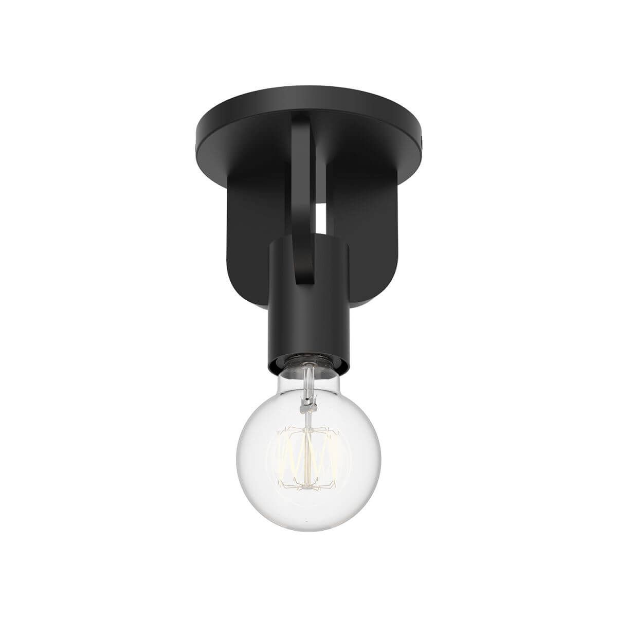 Alora Mood SF607001MB 4" Claire 1-Light LED Semi-Flush Mount - Matte Black