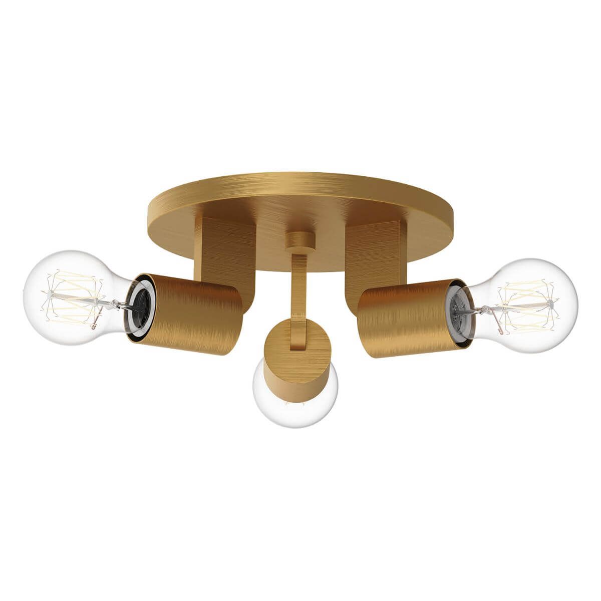 Alora Mood SF607003AG 10" Claire 3-Light LED Semi-Flush Mount - Aged Gold