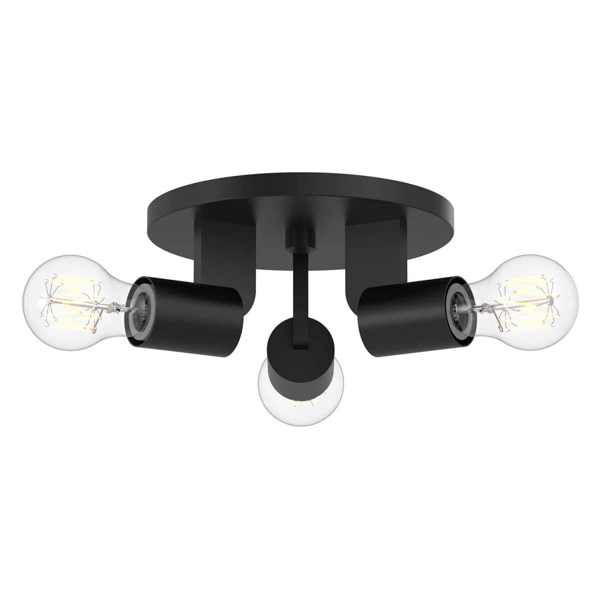Alora Mood SF607003MB 10" Claire 3-Light LED Semi-Flush Mount - Matte Black