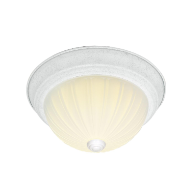 Nuvo SF76-127 2 Light - 13" Flush Mount Light with Frosted Melon Glass - Textured White Finish