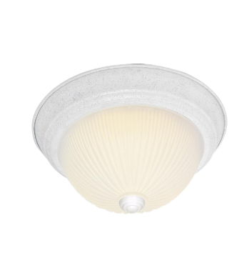 Nuvo SF76-131 2 Light - 11" Flush Mount Light with Frosted Ribbed - Textured White Finish
