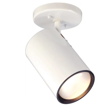 Nuvo SF76-418 1 Light Flush Mount Ceiling Light Fixture - R30 Step Cylinder - White Finish