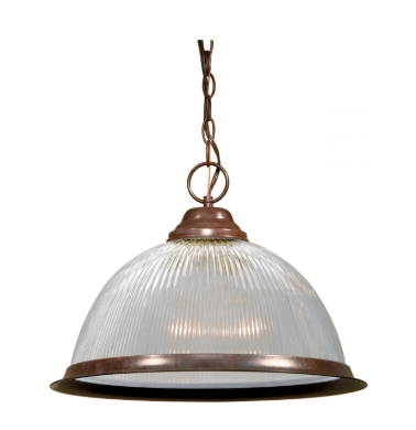 Nuvo SF76-447 1 Light - 15", 100W LED Pendant with Clear Prismatic Glass - Old Bronze Finish