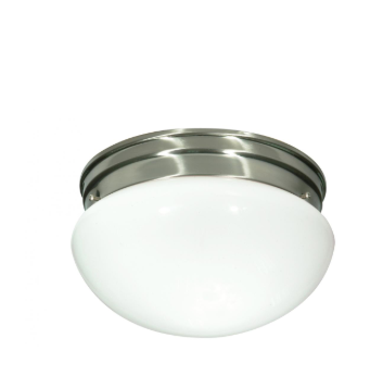 Nuvo SF76-603 2 Light - 10 Inches LED Flush Mount with White Glass - Brushed Nickel Finish