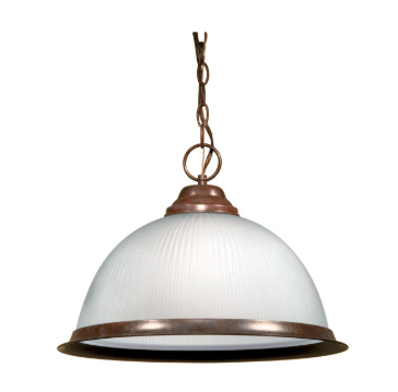Nuvo SF76-690 1 Light - 15" - LED Pendant Light - Frosted Prismatic Dome - Old Bronze Finish