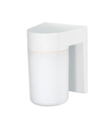 Nuvo SF77-530 1 Light - 8" - Utility LED Wall Mount Light - With White Glass Cylinder - White Finish