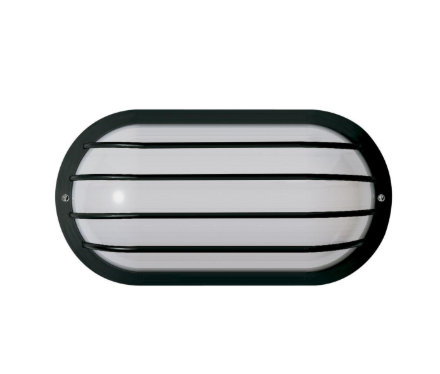 Nuvo SF77-857 1 Light - 10" - Oval Cage Wall Light Fixture - Polysynthetic Body & Lens - Black Finish