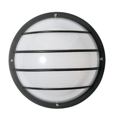 Nuvo SF77-859 1 Light - 10" - Round Cage Wall Light Fixture - Polysynthetic Body & Lens - Black Finish