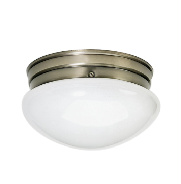 Nuvo SF77-924 2 Light - 10" LED Flush Mount Light with White Glass - Antique Brass Finish