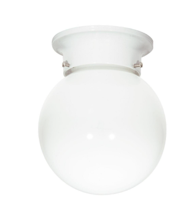 Nuvo SF77-947 1 Light - 6" LED Flush Mount Light with White Glass - White Finish