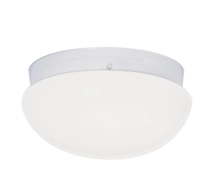 Nuvo SF77-987 2 Light - 12" LED Flush Mount Light with White Glass - White Finish