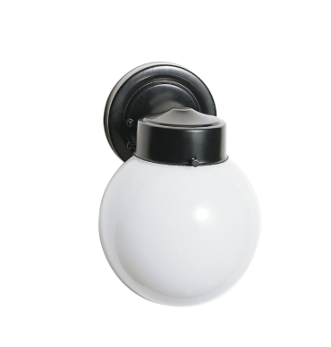 Nuvo SF77-992 1 Light - 6" LED Outdoor Wall Light with White Glass - Black Finish