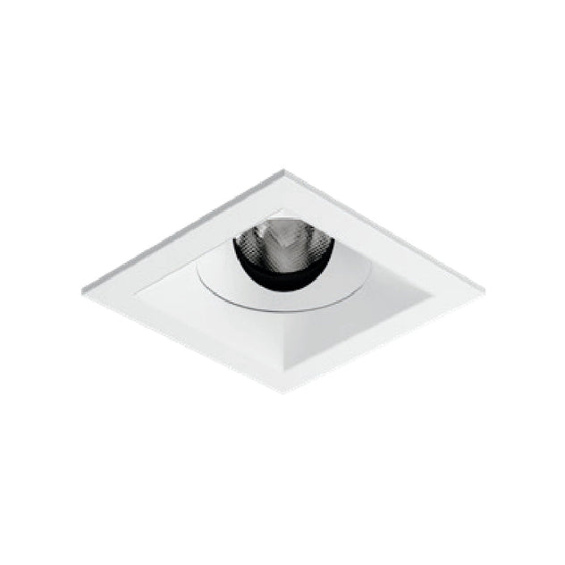 Visual Comfort Architectural ENCL2SRF-L08930AN-B-W Entra CL 2" 8W, 3000K LED Square Flanged Adjustable Remodel Downlight Black Reflector, White Trim Flange