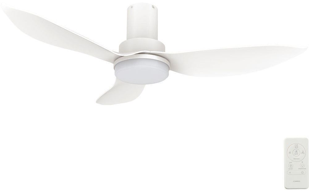 Carro USA SFR363V2-L12-W1-1-FM 36" Ryna Modern LED ceiling Fan -  Fixture Finish: White - Blade Finish: White