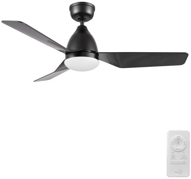 Carro USA SFR443N2-L12-B2-1 44" Roque LED Home ceiling Fan -  Fixture Finish: Black - Blade Finish: Black