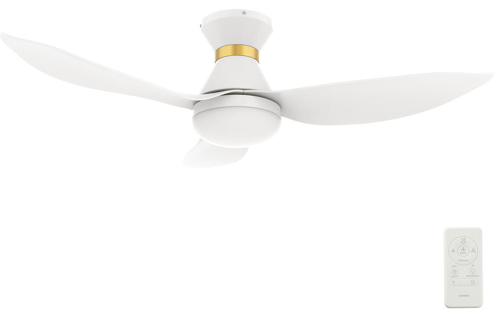 Carro USA SFR453V-L22-W1-1-FMA 45" Ryatt Contemporary LED Home ceiling Fan -  Fixture Finish: White/Gold - Blade Finish: White