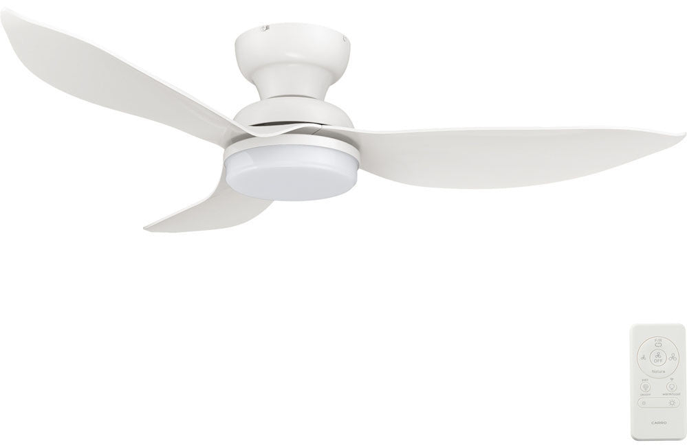 Carro USA SFR453V1-L12-W1-1-FM 45" Upton Contemporary LED Ceiling Fan - Fixture Finish: White - Blade Finish: White