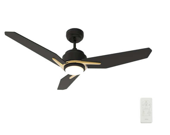 Carro USA SFR483J3-L11-B2-1G 48 Inch Calen Modern Black LED Home Ceiling Fan