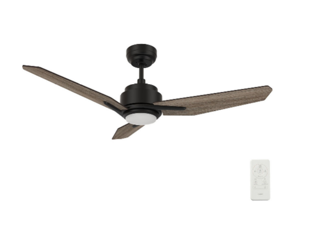 Carro USA SFR483J3-L11-BS-1 48 Inch Calen Contemporary Black LED Ceiling Fan