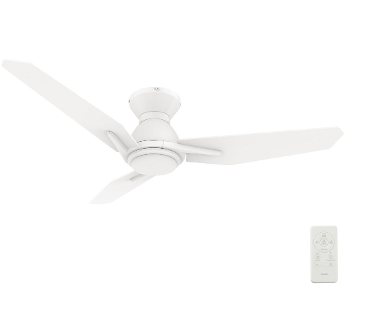 Carro USA SFR483J3-L11-W1-1-FM 48 Inch Calen Contemporary White LED Ceiling Fan