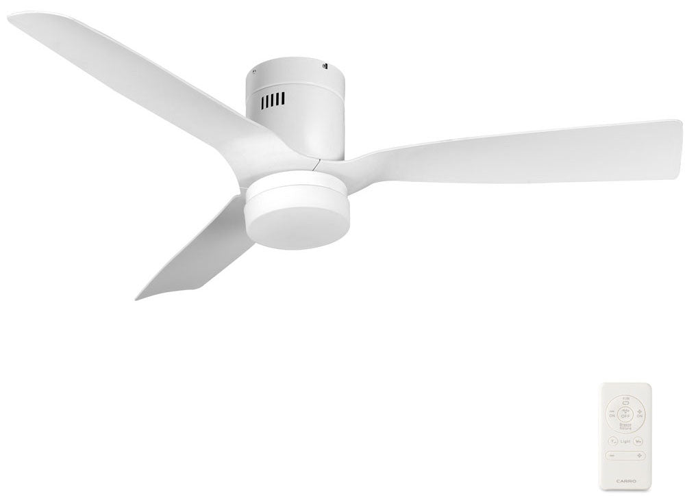 Carro USA SFR483P-L12-W1-1-FM 48" Spezia Modern LED Home Ceiling Fan - Fixture Finish: White - Blade Finish: White
