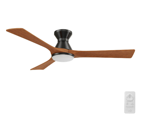 Carro USA SFR523A2-L12-BM2-1-FM 52 Inch Nicolet Contemporary Black LED Ceiling Fan