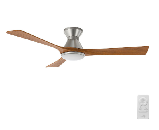Carro USA SFR523A2-L12-SM2-1-FM 52 Inch Nicolet Contemporary Brushed Nickel LED Home Ceiling Fan