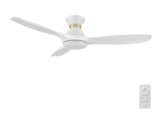 Carro USA SFR523A4-L12-W1-1-FMA Merton Contemporary LED 52" Ceiling Fan, Gold/White