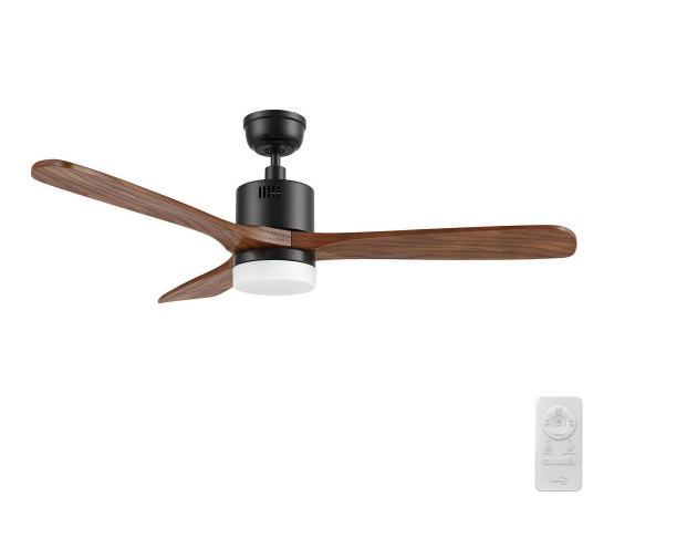 Carro USA SFR523E4-L12-BM2-1 52 Inch Palmer Modern Black LED Ceiling Fan