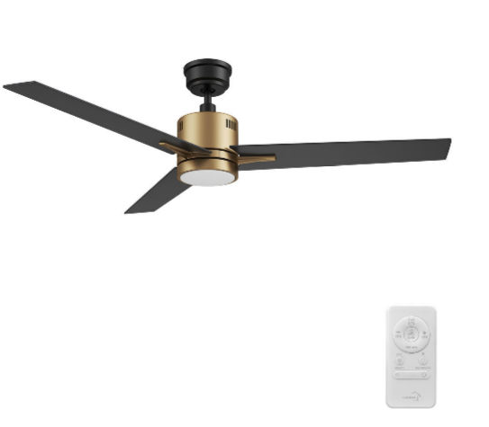 Carro USA SFR523G3-L11-G2-1G 52 Inch Montgomery Contemporary Gold LED Home Ceiling Fan