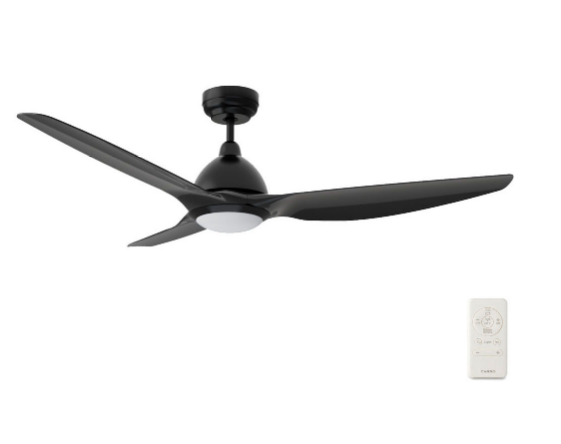 Carro USA SFR523K-L12-B2-1 52 Inch Cranston Modern Black LED Ceiling Fan