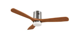 Carro USA SFR523P3-L12-SM2-1-FM Labelle Contemporary LED 52" Home Ceiling Fan, Beush Nickel/Antique Walnut