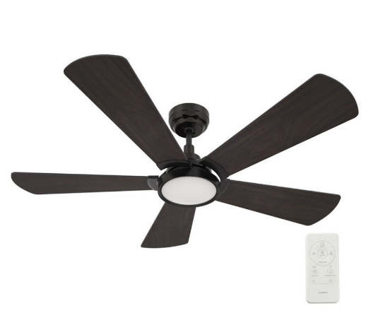 Carro USA SFR525B3-L22-B5-1 52 Inch Brisa Modern Black LED Home Ceiling Fan