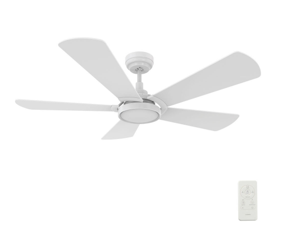 Carro USA SFR525B3-L22-W1-1 52 Inch Brisa Contemporary White LED Ceiling Fan