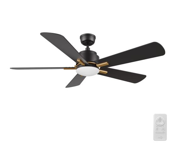 Carro USA SFR525E3-L12-B2-1G 52 Inch Olinda Modern Black LED Home Ceiling Fan
