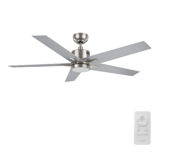 Carro USA SFR525G3-L11-SJ-1 52 Inch Montgomery Modern Brushed Nickel LED Ceiling Fan