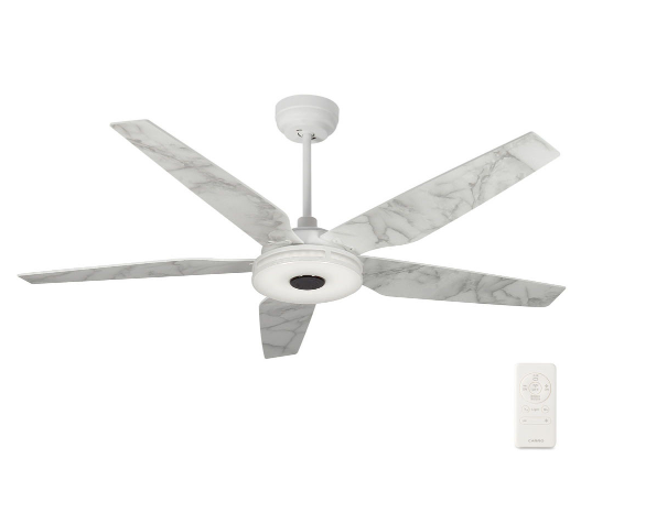 Carro USA SFR525S-L13-W7-1 52 Inch Elira Modern White LED Home Ceiling Fan