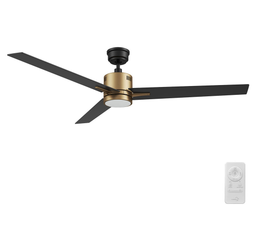 Carro USA SFR603G3-L11-G2-1G 60 Inch Montgomery Contemporary Gold LED Ceiling Fan