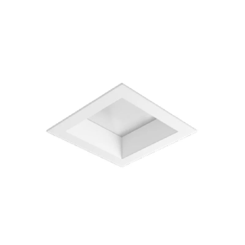 Visual Comfort Architectural E4PSLRA-W Trim – White Bevel – 4" LED Square Adjustable Regress Flangeless