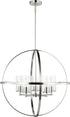 Generation Lighting Alturas 5 light brushed nickel chandelier with clear seeded glass shades