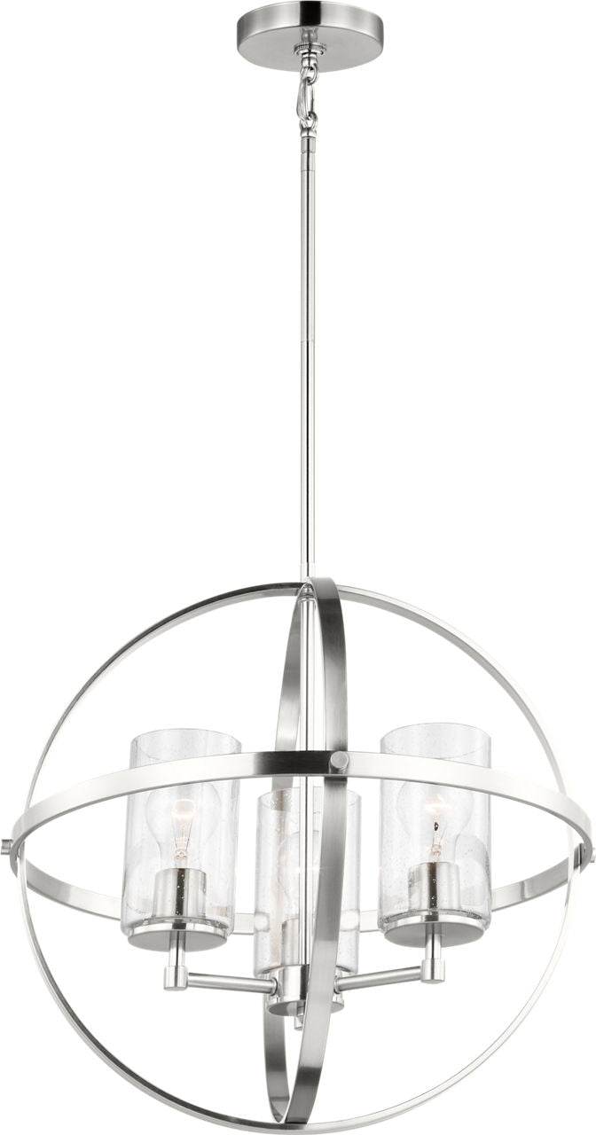 Generation Lighting 3124673-962 Alturas 3 light brushed nickel chandelier ceiling light