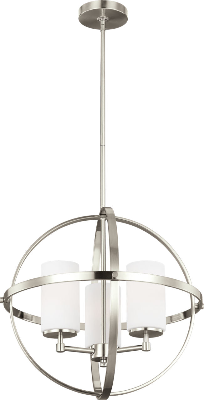 Generation Lighting Alturas 3 light brushed nickel chandelier