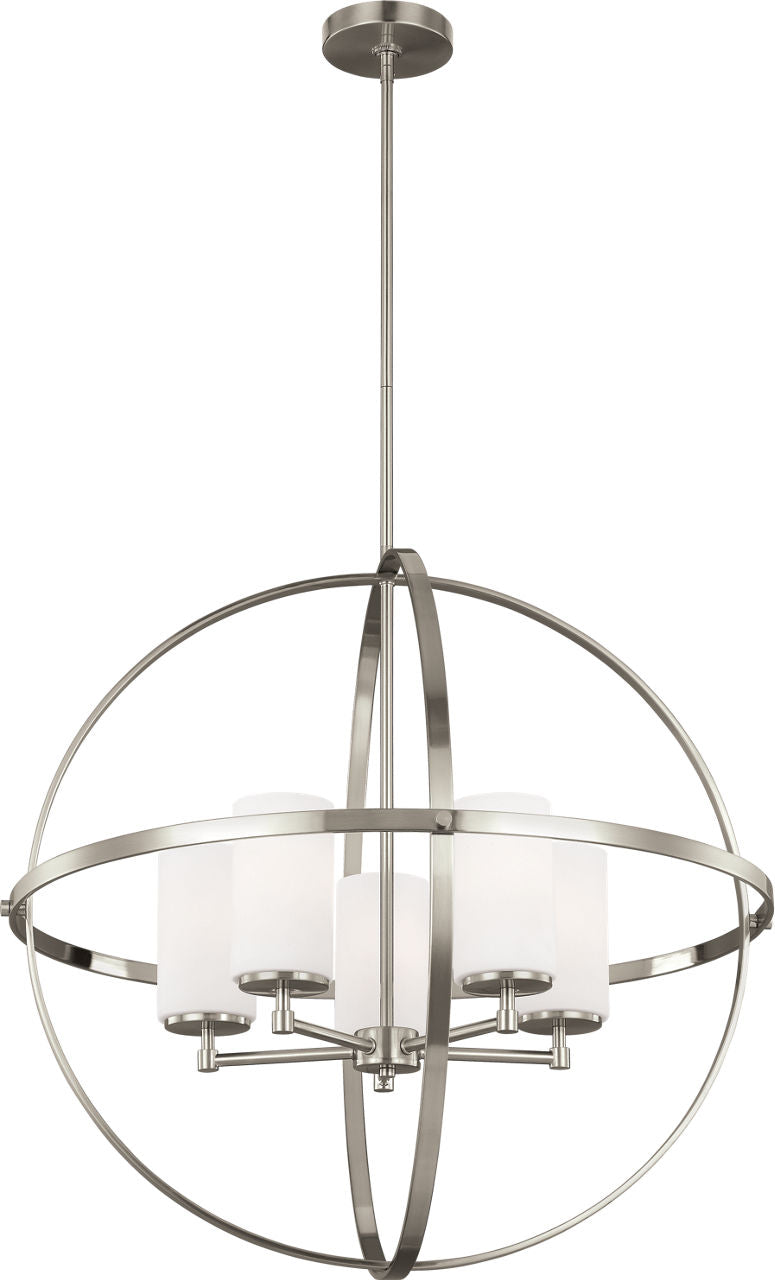 Generation Lighting Alturas 5 light brushed nickel chandelier ceiling light