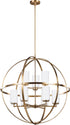Generation Lighting Alturas 9 light satin brass chandelier ceiling light
